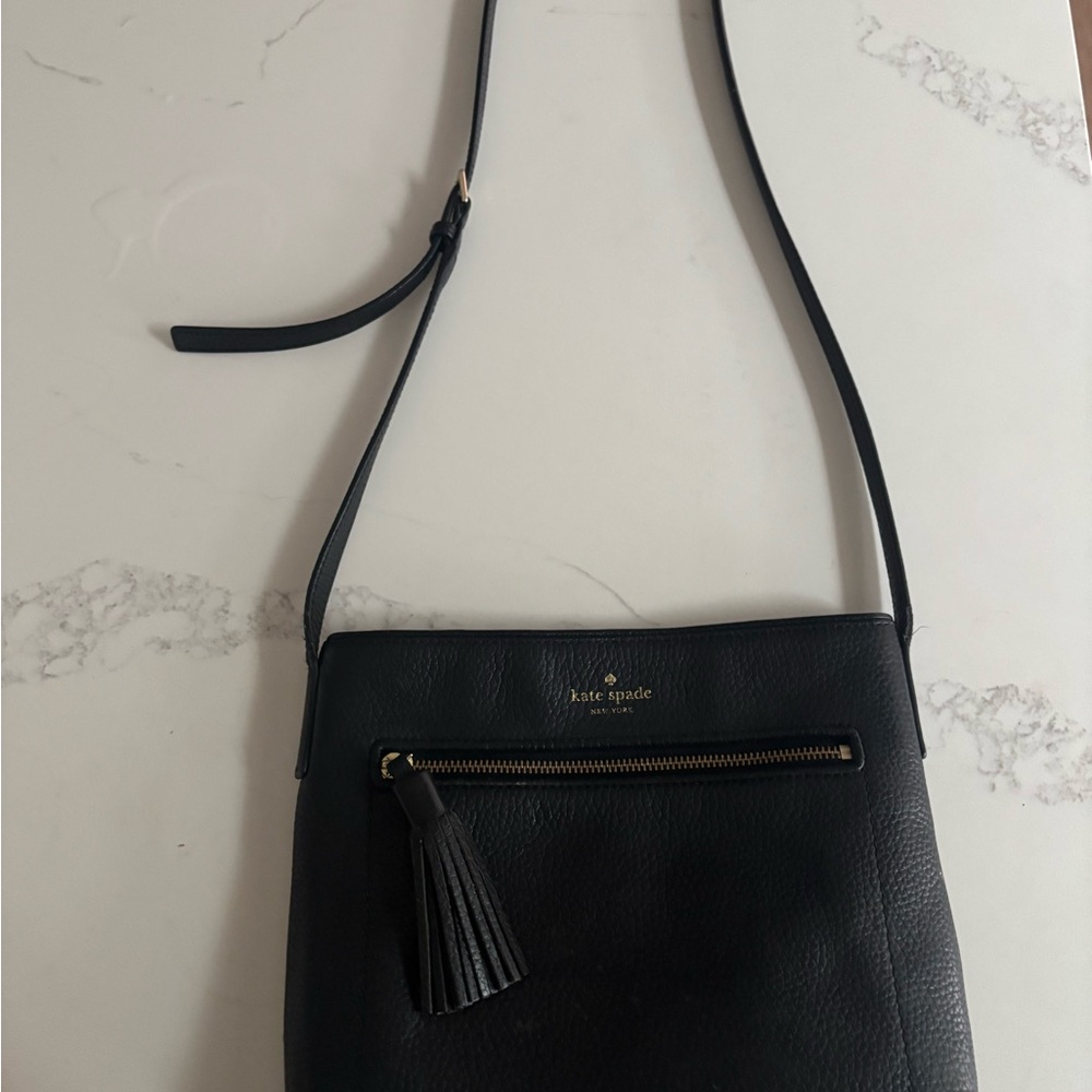 Kate Spade Black Crossbody Bag with Tassel